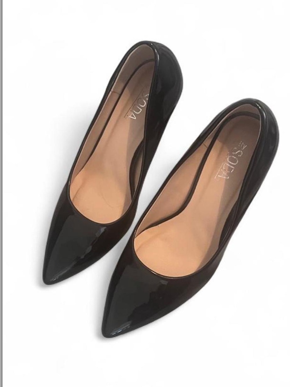 Classic Black Patent Pointed-Toe Heels